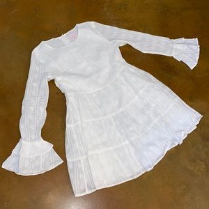 Pink Lily White Dress